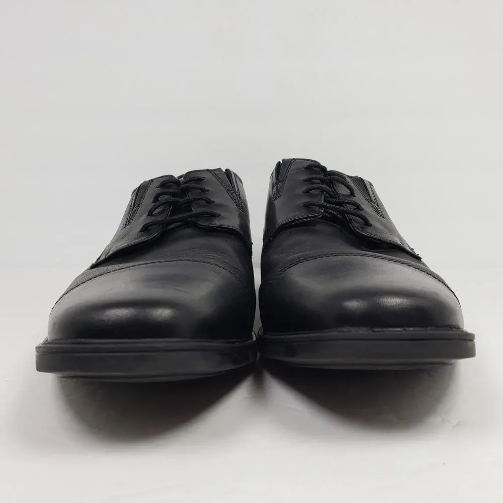 Clarks Collection Tilden Mens Size 11.5 Black Leather Dress Cap Toe Oxford Shoes
